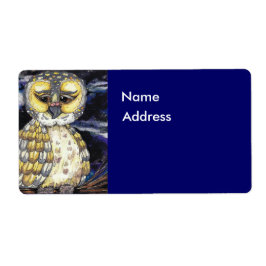Etiqueta Rótulo Wise Old Owl