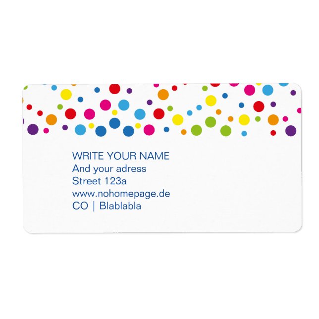 Etiqueta Rótulos Arco-íris (Frente)