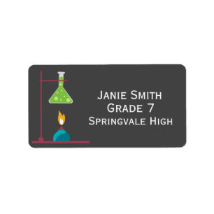 Etiqueta Rótulos bonitinhos de livros de ciências para meni