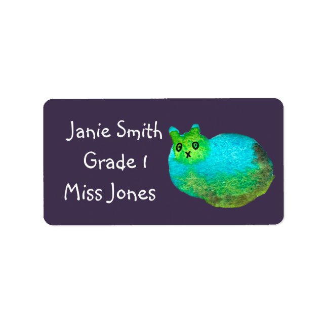 Etiqueta Rótulos bonitinhos para livros de gatas (Frente)