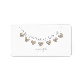 Etiqueta Rótulos cardíacos do local do 13 Casamento