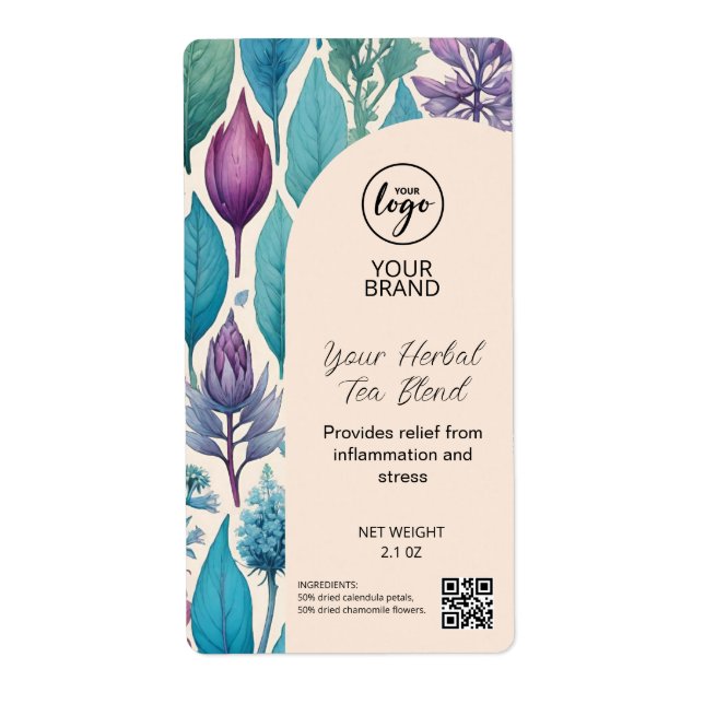 Etiqueta Rótulos Comerciais do Chá Herbal (Frente)