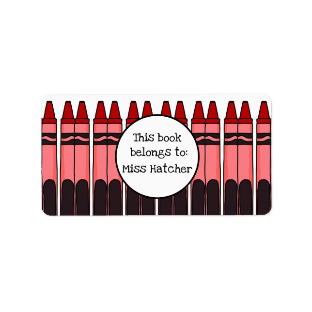 Etiqueta Rótulos Crayon Personalizados (Frente)