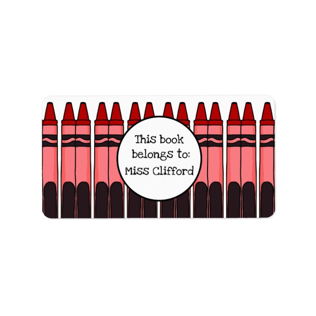 Etiqueta Rótulos Crayon Personalizados (Frente)