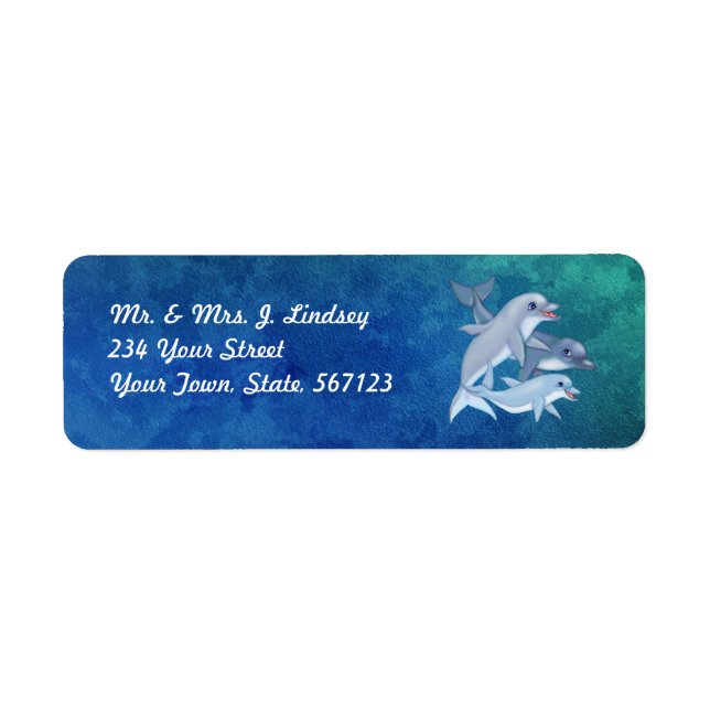 Etiqueta Rótulos da família dos golfinhos (Frente)