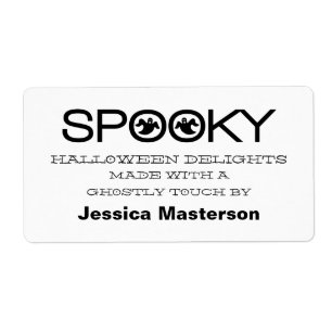 Etiqueta Rótulos de Baking de Halloween de Typografia Spook