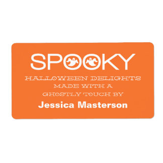 Etiqueta Rótulos de Baking de Halloween de Typografia Spook