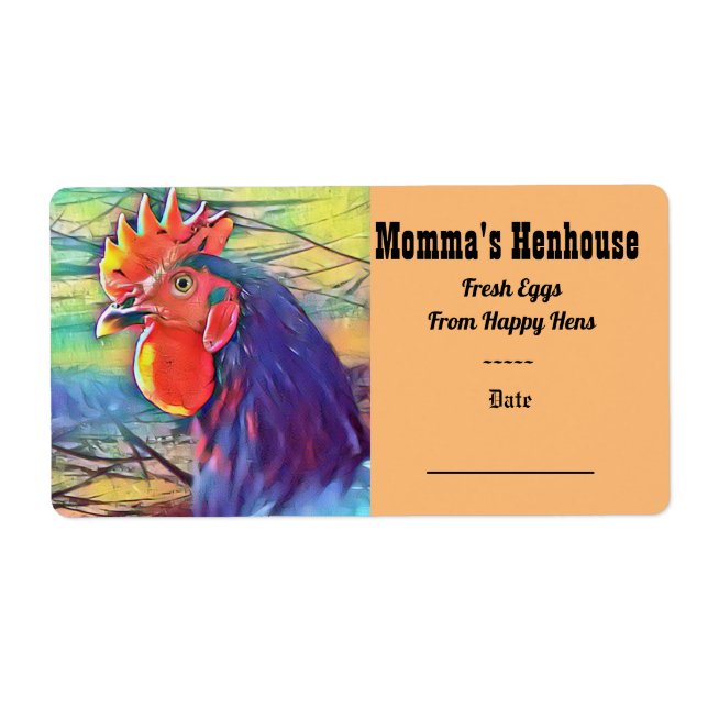 ETIQUETA RÓTULOS DE CARTONAGEM DE OVO (Frente)