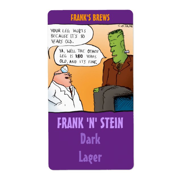 Etiqueta Rótulos de Cerveja Frank N Stein (Frente)