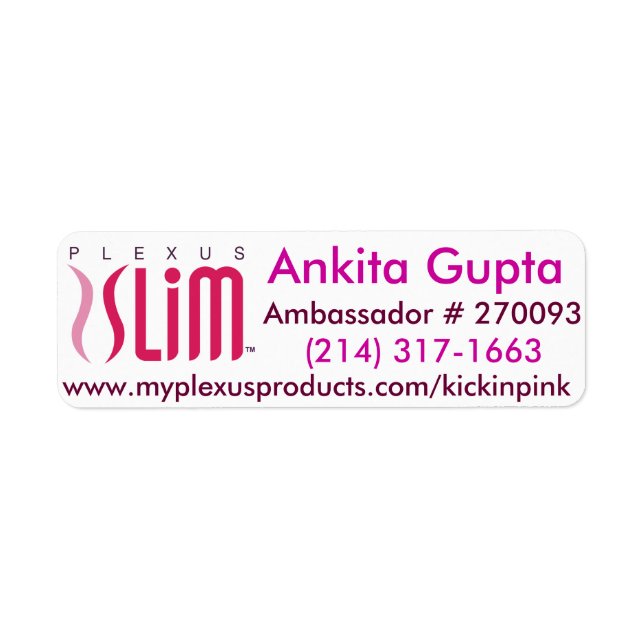 Etiqueta Rótulos de correio fino Plexus (Frente)