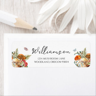 Etiqueta Rótulos de Devolução de Cogumelo Cottagecore Perso