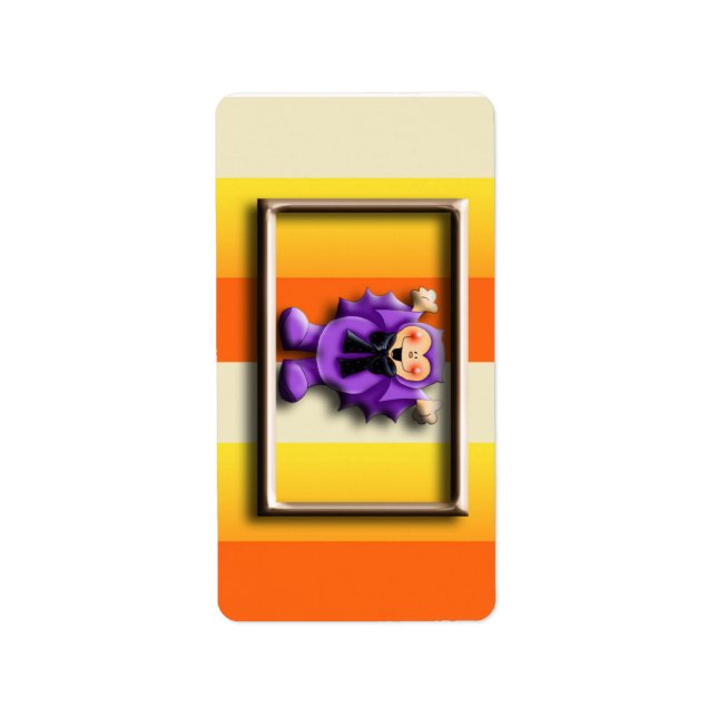 Etiqueta Rótulos de Embalagem de Doces Miniatura Halloween  (Frente)