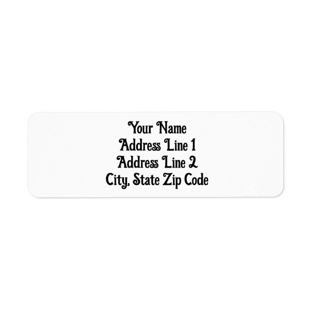 Etiqueta Rótulos de Endereço Básicos Simples, Cifras em alg (Frente)