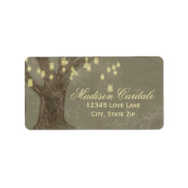 Etiqueta Rótulos de Endereço da Árvore Rústica de Oak Mason