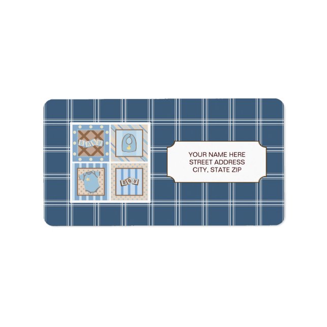 Etiqueta Rótulos de Endereço de Bebês (Frente)