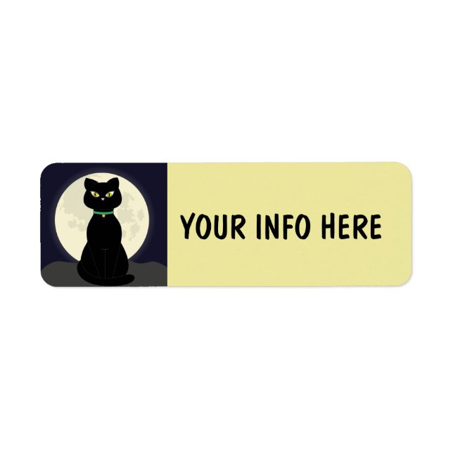 ETIQUETA RÓTULOS DE ENDEREÇO DE DEVOLUÇÃO CAT PRETO (Frente)