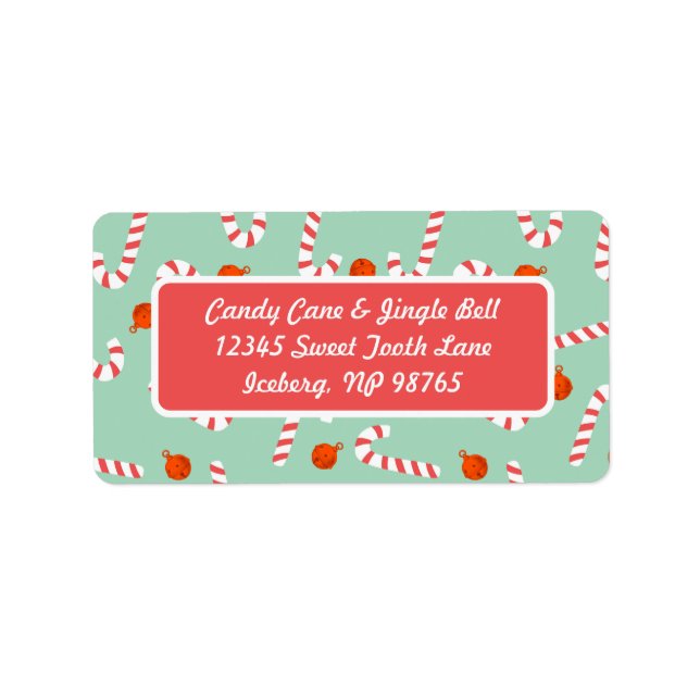 Etiqueta Rótulos de Endereço de Devolução de Doces Festivos (Frente)