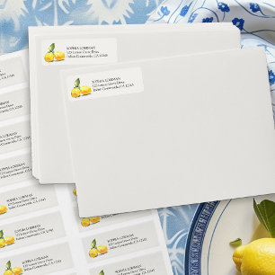 Etiqueta Rótulos de Endereço de Devolução de Limões de Frut