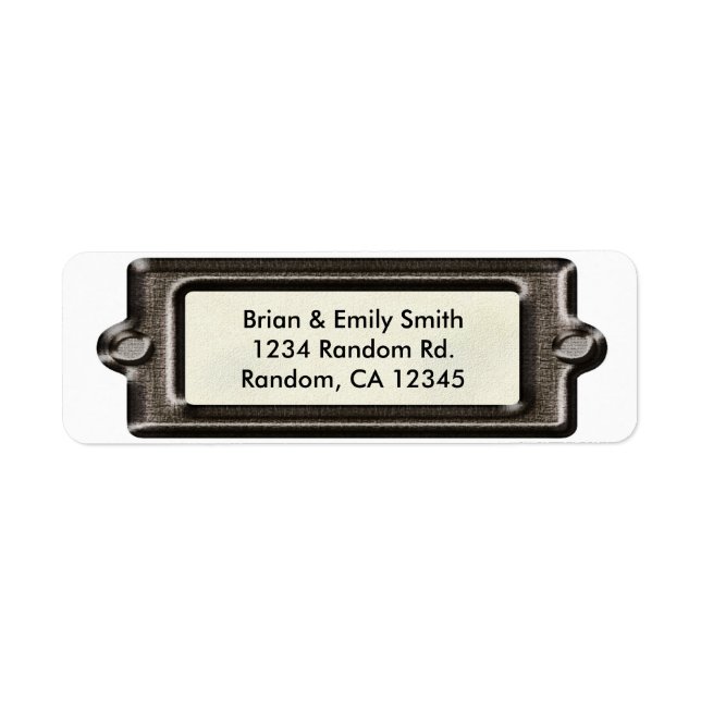 Etiqueta Rótulos de endereço de devolução do contorno preto (Frente)