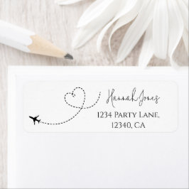 Etiqueta Rótulos de Endereço de Devolução do viagem do aviã