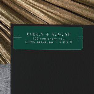 Etiqueta Rótulos de Endereço de Retorno Art Déco EVERLY Esm