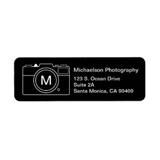Etiqueta Rótulos de Endereço de Retorno de Fotografia Monog