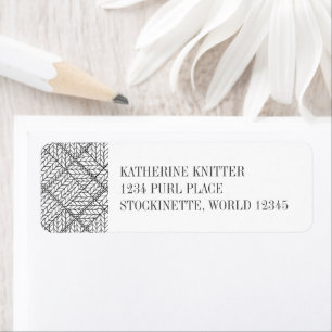 Etiqueta Rótulos de Endereço de Retorno do KNIT ARGYLE BRAN