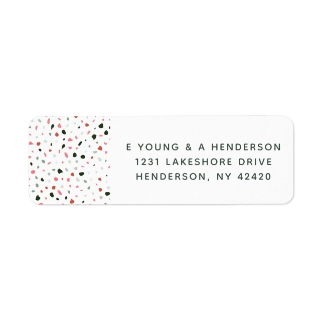 Etiqueta Rótulos de endereço de retorno do padrão moderno (Frente)