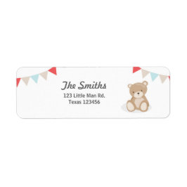 Etiqueta Rótulos de Endereço de Retorno do Urso de Teddy Br