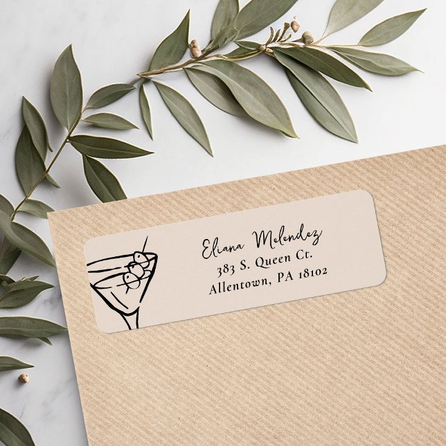 Etiqueta Rótulos de Endereço de Retorno Martini (Criador carregado)