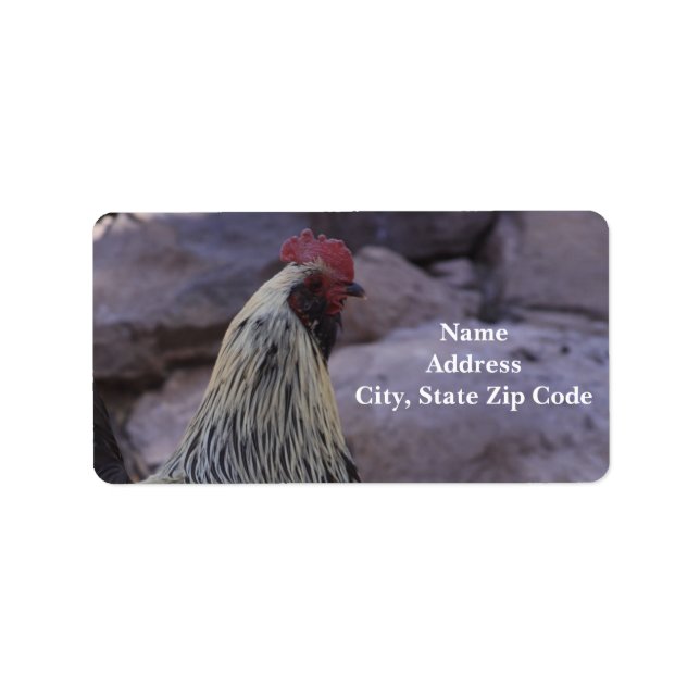 Etiqueta Rótulos de Endereço de Rooster (Frente)