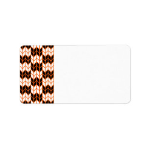 Etiqueta Rótulos de endereço do KNIT CHECK ORANGE PRETO