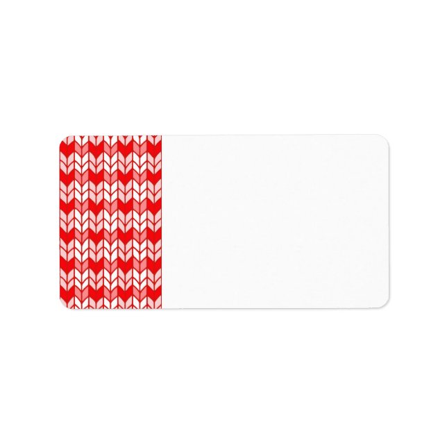 Etiqueta Rótulos de endereço do KNIT GINGHAM RED (Frente)