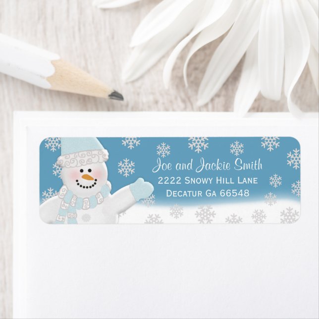 Etiqueta Rótulos de Endereço do Snowman (Insitu)