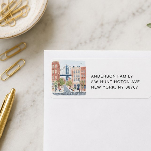 Etiqueta Rótulos de Endereço DUMBO Brooklyn (Criador carregado)