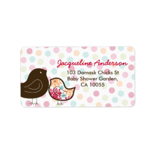 Etiqueta Rótulos de Endereço para Baby Shower Candy Pop Dam