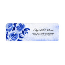 Etiqueta Rótulos de Endereço para Devolução de Cor Azul Flo