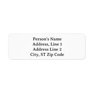 Etiqueta Rótulos de Endereço Personalizados Simples