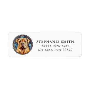 Etiqueta Rótulos de Endereço Shar Pei Chinês