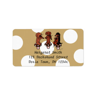 Etiqueta Rótulos de Endereço Trio de Cordas Dachshund