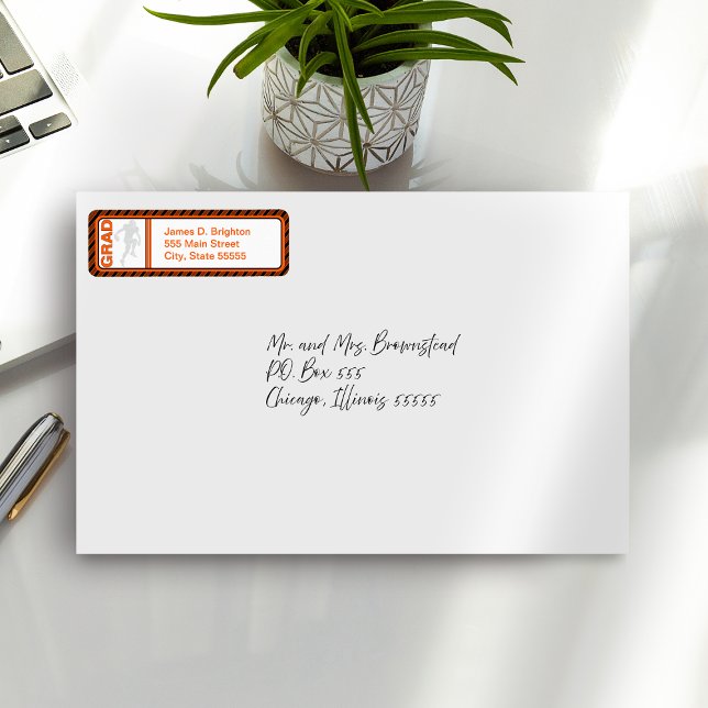 Etiqueta Rótulos de Endereços de Futebol de Graduação Laran (Criador carregado)