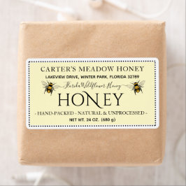 Etiqueta Rótulos de Entrega Personalizada de Mel Elegante M