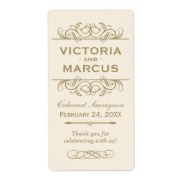 Etiqueta Rótulos De Favor De Uma Garrafa De Vinho De Casame