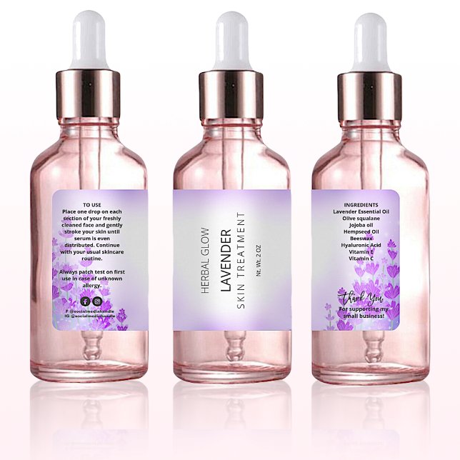 Etiqueta Rótulos de Garrafa da Flor da lavanda (Criador carregado)