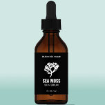 Etiqueta Rótulos de Garrafa Serum de Moss do Mar<br><div class="desc">Rótulos de musgo-marinho preto irlandês para as suas garrafas de vidro.</div>