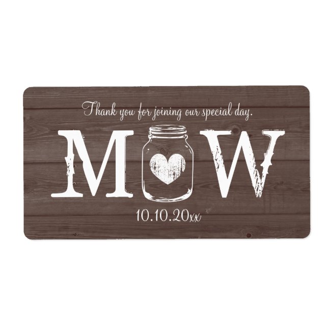 Etiqueta Rótulos de garrafas de água de jarro de jarro (Frente)