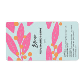 Etiqueta Rótulos de Garrafas de Serum de Folha de Verão