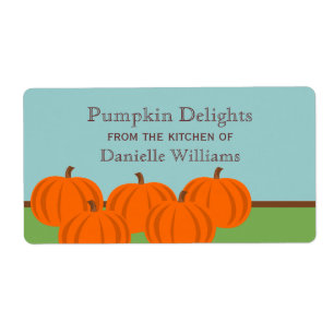 Etiqueta Rótulos de Maquinaria de Abóbora de Halloween