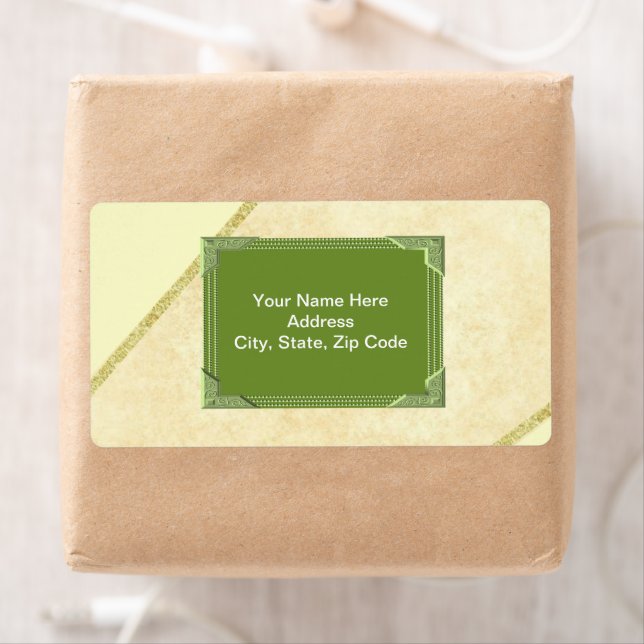 Etiqueta Rótulos de Monograma Verde (Insitu)