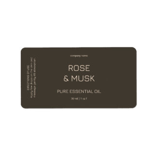 Etiqueta Rótulos de óleo essenciais minimalistas/garrafa de